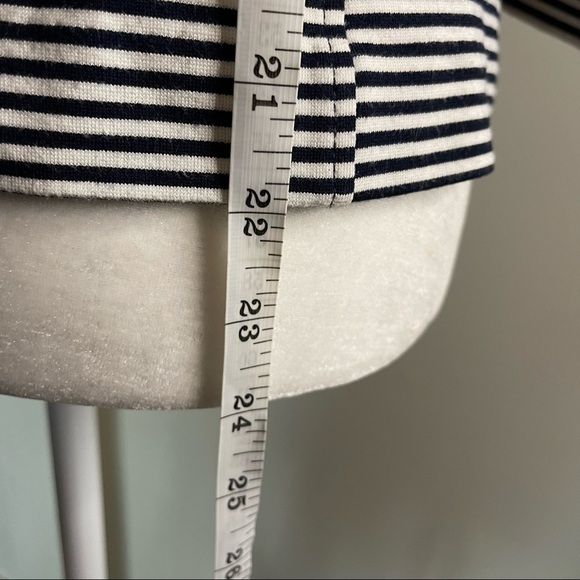 Cabi Nautical Double Breasted Jacket Navy White Striped Jacket - Picture 10 of 10